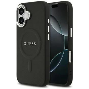 Калъф за iPhone 17 - Guess - Hardcase Classic Logo MagSafe (GUHMP17SPSAREGSK) - Черен