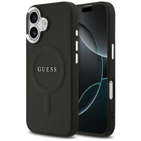 Калъф за iPhone 17 - Guess - Hardcase Classic Logo MagSafe (GUHMP17SPSAREGSK) - Черен