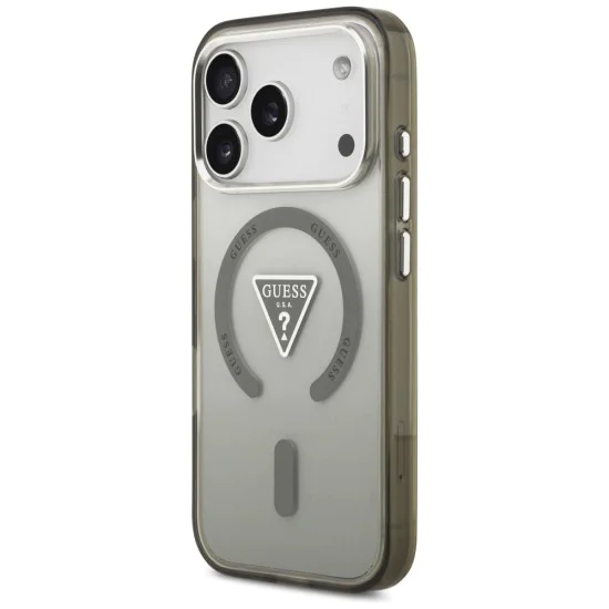Калъф за iPhone 17 Pro Max - Guess - IML Gradient Triangle Logo MagSafe (GUHMP17XHGTMLCGA) - Каки