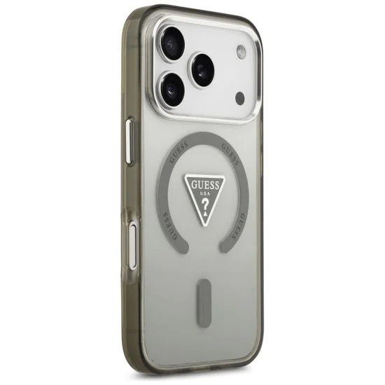 Калъф за iPhone 17 Pro - Guess - IML Gradient Triangle Logo MagSafe (GUHMP17LHGTMLCGA) - Каки