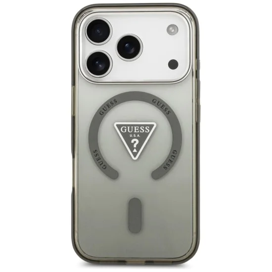 Калъф за iPhone 17 Pro - Guess - IML Gradient Triangle Logo MagSafe (GUHMP17LHGTMLCGA) - Каки