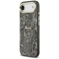 Калъф за iPhone 17 Air - Guess - с шарка на питон MagSafe (GUHMP17MHIMPYGK) - Черен
