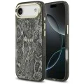 Калъф за iPhone 17 Air - Guess - с шарка на питон MagSafe (GUHMP17MHIMPYGK) - Черен