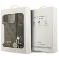 Калъф за iPhone 17 Pro Max - Guess - 4G триъгълно лого с голяма каишка, метално копче MagSafe (GUHMP17XP4G4TCSW) - Кафяв