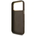 Калъф за iPhone 17 Pro Max - Guess - 4G триъгълно лого с голяма каишка, метално копче MagSafe (GUHMP17XP4G4TCSW) - Кафяв
