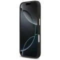 Калъф за iPhone 17 - Guess - 4G Strass Logo с голяма каишка, метално копче MagSafe (GUHMP17SP4G4DCSK) - Черен