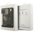 Калъф за iPhone 17 Pro - Guess - Голямо 4G класическо лого с големи метални копчета за каишка (GUHCP17LP4G4BCSK) - Черен