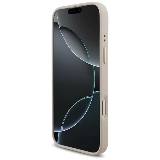 Калъф за iPhone 17 Pro Max - Guess - Голямо 4G класическо лого с големи метални копчета на каишката (GUHCP17XP4G4BCSP) - Розов