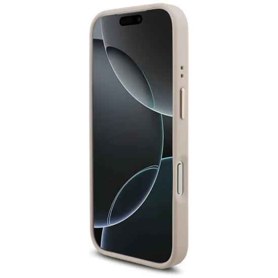 Калъф за iPhone 17 Pro - Guess - Голямо 4G класическо лого с големи метални копчета за каишка (GUHCP17LP4G4BCSP) - Розов