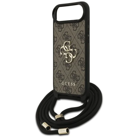 Калъф за iPhone 17 Air - Guess - Crossbody Cord 4G Big Logo (GUHCP17MP4GMGCRW) - Кафяв