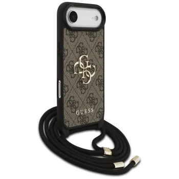Калъф за iPhone 17 Air - Guess - Crossbody Cord 4G Big Logo (GUHCP17MP4GMGCRW) - Кафяв