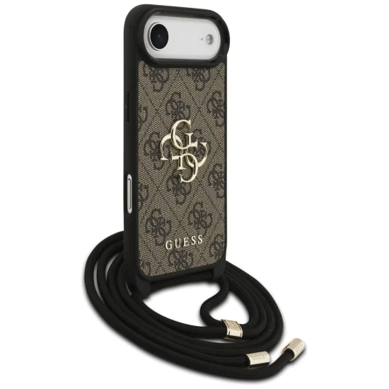 Калъф за iPhone 17 Air - Guess - Crossbody Cord 4G Big Logo (GUHCP17MP4GMGCRW) - Кафяв