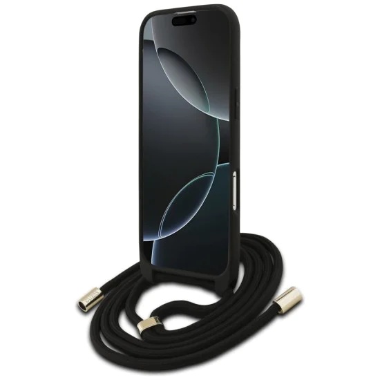 Калъф за iPhone 17 Air - Guess - Crossbody Cord 4G Big Logo (GUHCP17MP4GMGCRW) - Кафяв