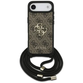 Калъф за iPhone 17 Air - Guess - Crossbody Cord 4G Big Logo (GUHCP17MP4GMGCRW) - Кафяв