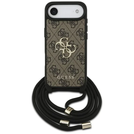 Калъф за iPhone 17 Air - Guess - Crossbody Cord 4G Big Logo (GUHCP17MP4GMGCRW) - Кафяв