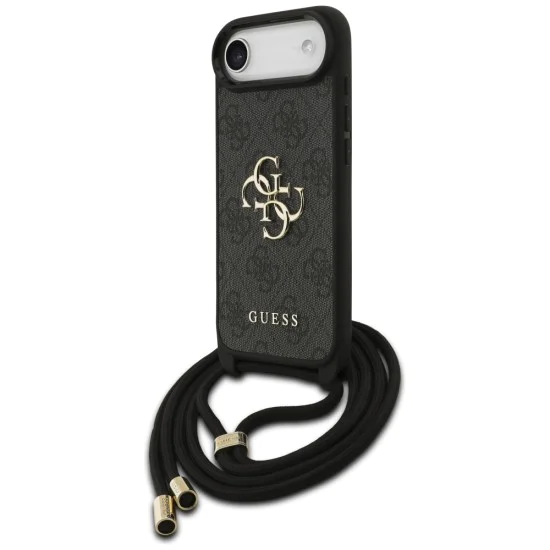 Калъф за iPhone 17 Air - Guess - Crossbody Cord 4G Big Logo (GUHCP17MP4GMGCRK) - Черен