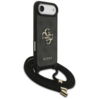 Калъф за iPhone 17 Air - Guess - Crossbody Cord 4G Big Logo (GUHCP17MP4GMGCRK) - Черен