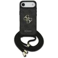 Калъф за iPhone 17 Air - Guess - Crossbody Cord 4G Big Logo (GUHCP17MP4GMGCRK) - Черен