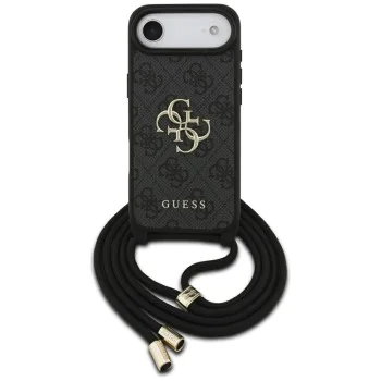 Калъф за iPhone 17 Air - Guess - Crossbody Cord 4G Big Logo (GUHCP17MP4GMGCRK) - Черен