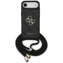 Калъф за iPhone 17 Air - Guess - Crossbody Cord 4G Big Logo (GUHCP17MP4GMGCRK) - Черен