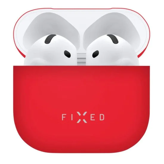 Fixed - Копринен калъф (FIXSIL-1473-RD) - за AirPods 4 - Червен
