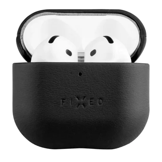 Fixed - кожен калъф Pods (FIXLP-1473-BK) - за AirPods 4 - Черен