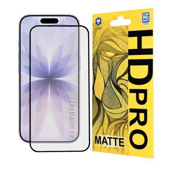 Протектор за iPhone 16 Pro - Lito HD Pro Matte - черен