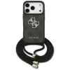 Калъф за iPhone 17 Pro - Guess - Crossbody Cord 4G Big Logo (GUHCP17LP4GMGCRK) - Черен