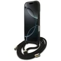 Калъф за iPhone 17 Pro - Guess - Crossbody Cord 4G Big Logo (GUHCP17LP4GMGCRK) - Черен