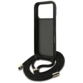 Калъф за iPhone 17 Pro - Guess - Crossbody Cord 4G Big Logo (GUHCP17LP4GMGCRK) - Черен