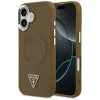 Калъф за iPhone 17 - Guess - Твърд калъф с триъгълно лого MagSafe (GUHMP17SPSDTSCMW) - Кафяв