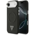 Калъф за iPhone 17 Air - Guess - Твърд калъф с триъгълно лого MagSafe (GUHMP17MPSDTSCMK) - Черен