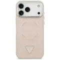 Калъф за iPhone 17 Pro Max - Guess - Твърд калъф с триъгълно лого MagSafe (GUHMP17XPSDTSCMP) - Розов