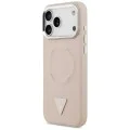 Калъф за iPhone 17 Pro Max - Guess - Твърд калъф с триъгълно лого MagSafe (GUHMP17XPSDTSCMP) - Розов