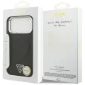 Калъф за iPhone 17 Pro Max - Guess - Твърд калъф с триъгълно лого MagSafe (GUHMP17XPSDTSCMK) - Черен