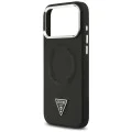 Калъф за iPhone 17 Pro Max - Guess - Твърд калъф с триъгълно лого MagSafe (GUHMP17XPSDTSCMK) - Черен
