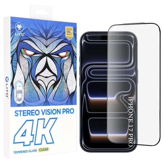 Протектор за iPhone 17 Pro - Lito - D+ Max 4K - Черен