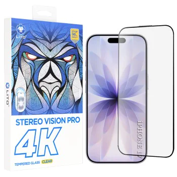 Протектор за iPhone 17 / iPhone 16 Pro - Lito - D+ Max 4K - Черен