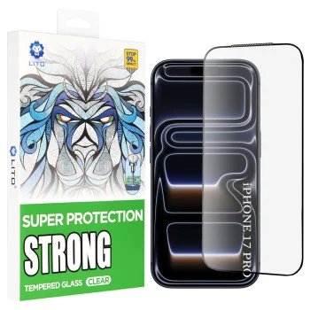 Протектор за iPhone 17 Pro - Lito - D+ Max Strong - Черен