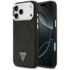 Калъф за iPhone 17 Pro - Guess - Твърд калъф с триъгълно лого MagSafe (GUHMP17LPSDTSCMK) - Черен