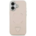 Калъф за iPhone 17 - Guess - Твърд калъф с триъгълно лого MagSafe (GUHMP17SPSDTSCMP) - Розов