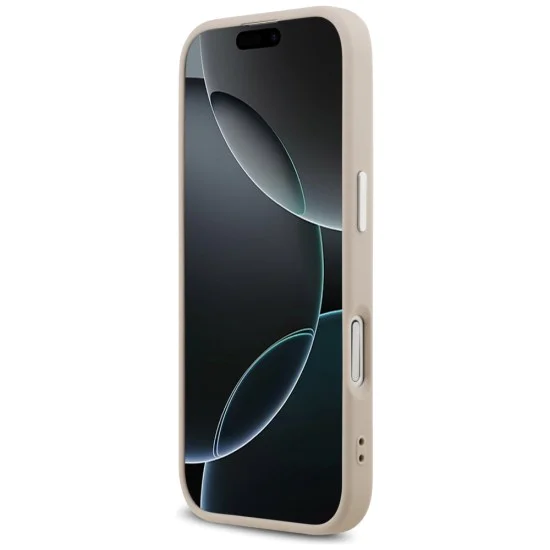 Калъф за iPhone 17 - Guess - Твърд калъф с триъгълно лого MagSafe (GUHMP17SPSDTSCMP) - Розов