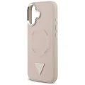 Калъф за iPhone 17 - Guess - Твърд калъф с триъгълно лого MagSafe (GUHMP17SPSDTSCMP) - Розов