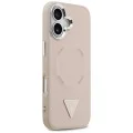 Калъф за iPhone 17 - Guess - Твърд калъф с триъгълно лого MagSafe (GUHMP17SPSDTSCMP) - Розов