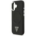 Калъф за iPhone 17 - Guess - Твърд калъф с триъгълно лого MagSafe (GUHMP17SPSDTSCMK) - Черен