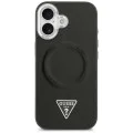 Калъф за iPhone 17 - Guess - Твърд калъф с триъгълно лого MagSafe (GUHMP17SPSDTSCMK) - Черен