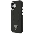 Калъф за iPhone 17 - Guess - Твърд калъф с триъгълно лого MagSafe (GUHMP17SPSDTSCMK) - Черен