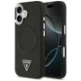 Калъф за iPhone 17 - Guess - Твърд калъф с триъгълно лого MagSafe (GUHMP17SPSDTSCMK) - Черен