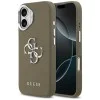 Калъф за iPhone 17 - Guess - Твърд калъф с голямо 4G класическо лого с грайфер (GUHCP17SPG4SMCEW) - Кафяв