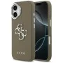 Калъф за iPhone 17 - Guess - Твърд калъф с голямо 4G класическо лого с грайфер (GUHCP17SPG4SMCEW) - Кафяв